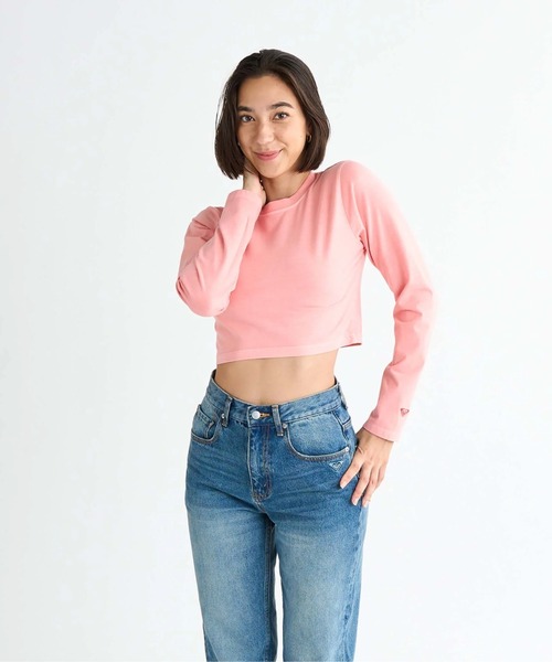 ROXY（ロキシー）の「SUN CHASERS L/S /ロキシーバックプリントクロップドロングスリーブトップス（Tシャツ/カットソー・レディース・ブラック/グリーン/ピンク/ホワイト・LARGE/MEDIUM/SMALL）」の19枚目の写真