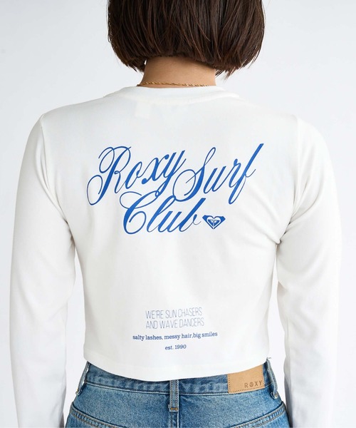 ROXY（ロキシー）の「SUN CHASERS L/S /ロキシーバックプリントクロップドロングスリーブトップス（Tシャツ/カットソー・レディース・ブラック/グリーン/ピンク/ホワイト・LARGE/MEDIUM/SMALL）」の8枚目の写真
