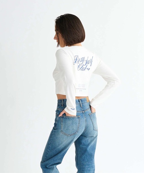 ROXY（ロキシー）の「SUN CHASERS L/S /ロキシーバックプリントクロップドロングスリーブトップス（Tシャツ/カットソー・レディース・ブラック/グリーン/ピンク/ホワイト・LARGE/MEDIUM/SMALL）」の7枚目の写真
