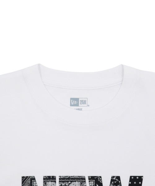 NEW ERA(ニューエラ)の「ニューエラ 半袖Tシャツ コットン ペイズリースクエアロゴ(Tシャツ/カットソー・メンズ・ホワイト/ブラック・XL/L/S/M/XXL)」の11枚目の写真
