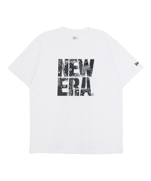 NEW ERA(ニューエラ)の「ニューエラ 半袖Tシャツ コットン ペイズリースクエアロゴ(Tシャツ/カットソー・メンズ・ホワイト/ブラック・XL/L/S/M/XXL)」の9枚目の写真