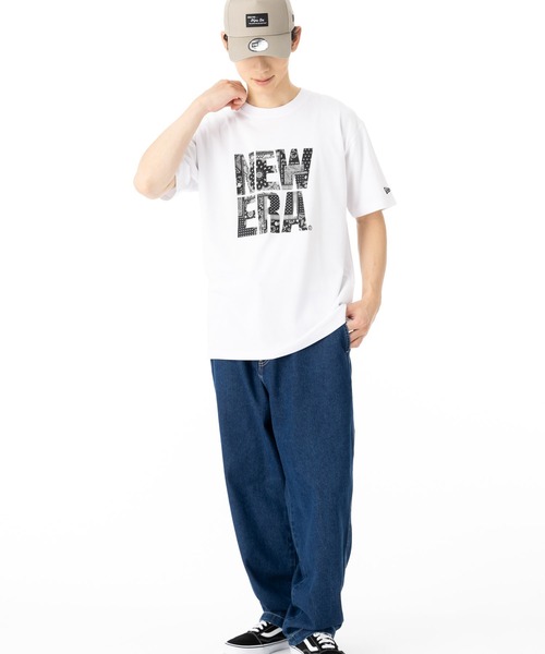 NEW ERA(ニューエラ)の「ニューエラ 半袖Tシャツ コットン ペイズリースクエアロゴ(Tシャツ/カットソー・メンズ・ホワイト/ブラック・XL/L/S/M/XXL)」の8枚目の写真