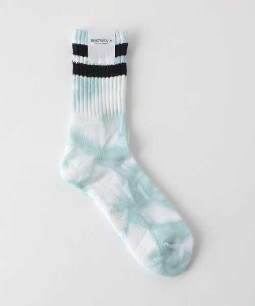 BEAUTY&YOUTH UNITED ARROWS（ビューティーアンドユースユナイテッドアローズ）の「2ライン ソフト パイル クルー ソックス（ソックス/靴下・メンズ・ブラック/ホワイト/その他2/その他1・FREE）」の4枚目の写真