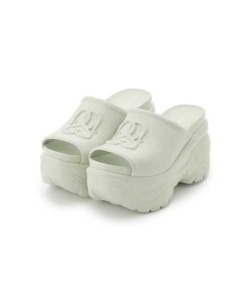 SNIDEL(スナイデル)の「ヒールバンパーサンダル(パンプス・レディース・ブラック/アイボリー/ミント・SMALL/MEDIUM)」の3枚目の写真
