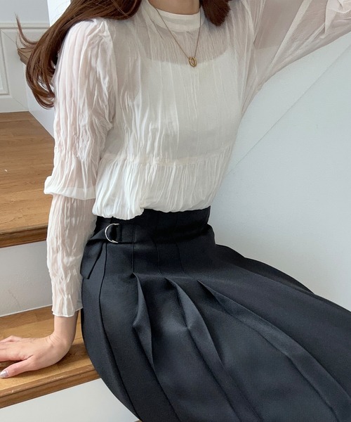 VIP価格♡【Max Mara Studio】ベルト付きプリーツスカート Max Mara Studio(マックスマーラ ステュディオ) スカート