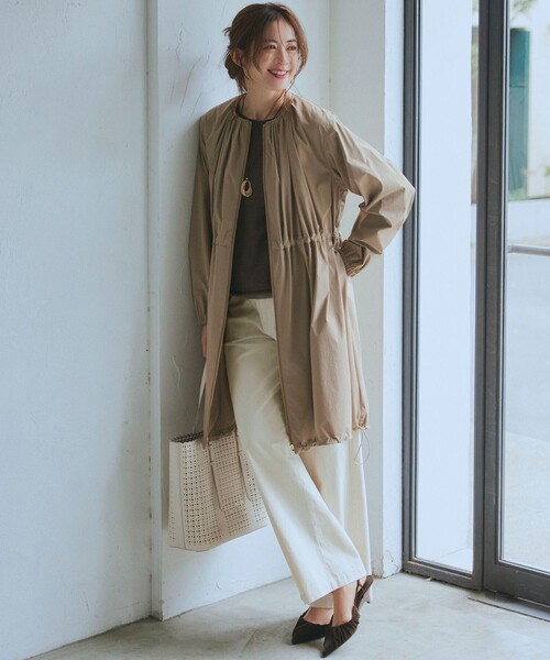 23区 パンツ 「洗える」スラブツイルストレッチ ワイド