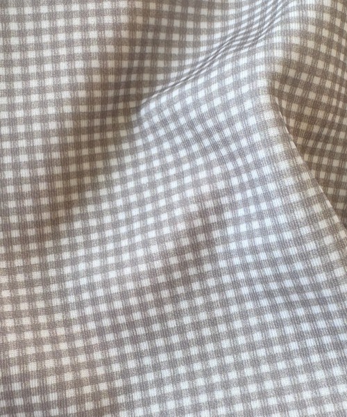 mellowneon（メロウネオン）の「3wayシャーリングチェック水着（水着・レディース・グレー/ベージュ・FREE）」の5枚目の写真