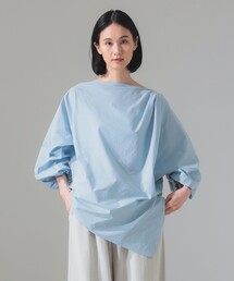 美品　デミルクス　ビームス　 リネン　青　シャツ　ブラウス　デミルクス Demi-Luxe BEAMS(デミルクス ビームス)の【Marisol別注】2way
