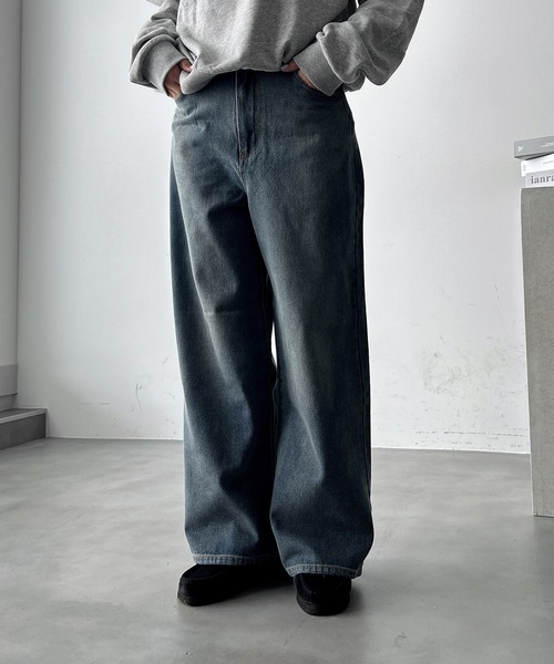 UNDERSTATEMENTs（アンダーステイトメント）の「【ユニセックス】合皮パッチステッチストレートデニムパンツ（デニムパンツ・メンズ・ブラック/ブルー/ブラック系その他/ブルー系その他・SMALL/LARGE/MEDIUM）」の15枚目の写真