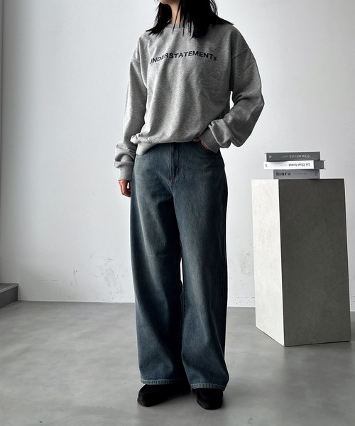 UNDERSTATEMENTs（アンダーステイトメント）の「【ユニセックス】合皮パッチステッチストレートデニムパンツ（デニムパンツ・メンズ・ブラック/ブルー/ブラック系その他/ブルー系その他・SMALL/LARGE/MEDIUM）」の16枚目の写真