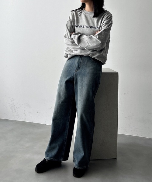 UNDERSTATEMENTs（アンダーステイトメント）の「【ユニセックス】合皮パッチステッチストレートデニムパンツ（デニムパンツ・メンズ・ブラック/ブルー/ブラック系その他/ブルー系その他・SMALL/LARGE/MEDIUM）」の18枚目の写真