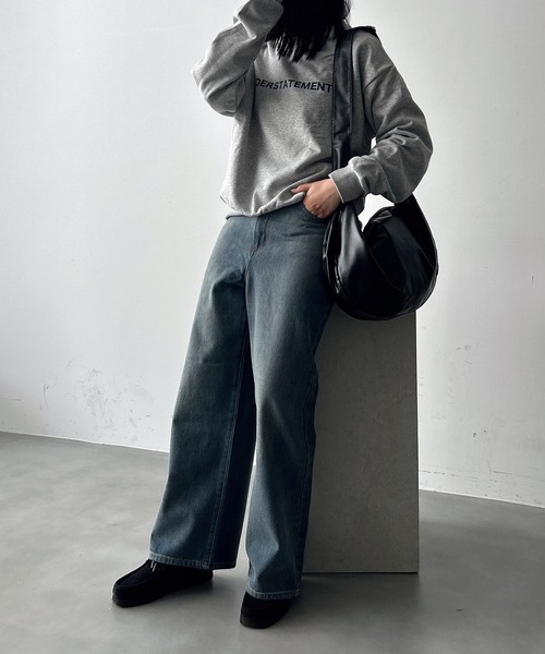 UNDERSTATEMENTs（アンダーステイトメント）の「【ユニセックス】合皮パッチステッチストレートデニムパンツ（デニムパンツ・メンズ・ブラック/ブルー/ブラック系その他/ブルー系その他・SMALL/LARGE/MEDIUM）」の22枚目の写真