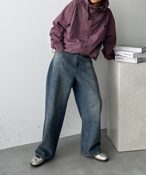 UNDERSTATEMENTs（アンダーステイトメント）の「【ユニセックス】合皮パッチステッチストレートデニムパンツ（デニムパンツ・メンズ・ブラック/ブルー/ブラック系その他/ブルー系その他・SMALL/LARGE/MEDIUM）」の9枚目の写真