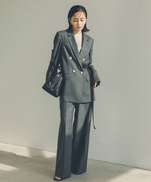 セール】スプリングウールワイドパンツ（その他パンツ）｜anuans（ア