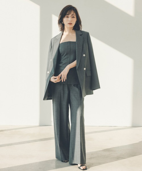 anuans(アニュアンス)の「スプリングウールワイドパンツ(その他パンツ・レディース・ベージュ/グレー・SMALL/MEDIUM)」の3枚目の写真