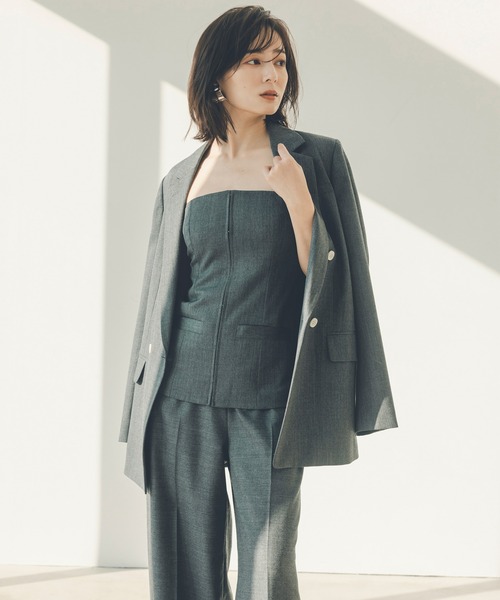 anuans(アニュアンス)の「スプリングウールワイドパンツ(その他パンツ・レディース・ベージュ/グレー・SMALL/MEDIUM)」の7枚目の写真