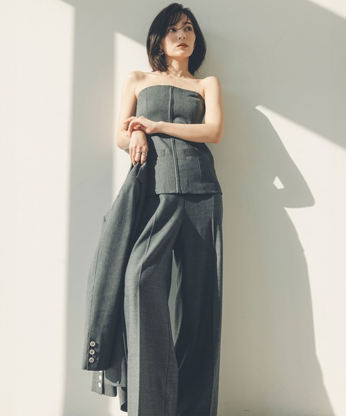 anuans(アニュアンス)の「スプリングウールワイドパンツ(その他パンツ・レディース・ベージュ/グレー・SMALL/MEDIUM)」の14枚目の写真
