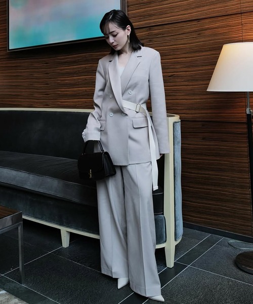 セール】スプリングウールワイドパンツ（その他パンツ）｜anuans（ア