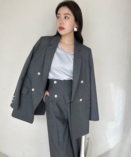 セール】スプリングウールワイドパンツ（その他パンツ）｜anuans（ア