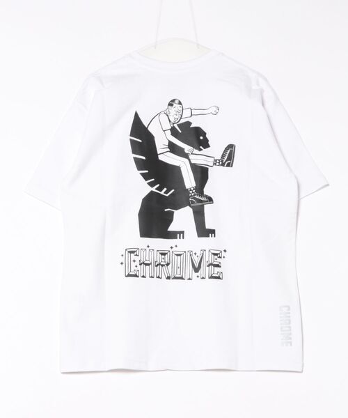 CHROME（クローム）の「【ムラサキスポーツ限定】CHROME/クローム オーバーサイズ/バックプリントTシャツ JP248（Tシャツ/カットソー・メンズ・ブラック/ホワイト・M/L/XL）」の13枚目の写真