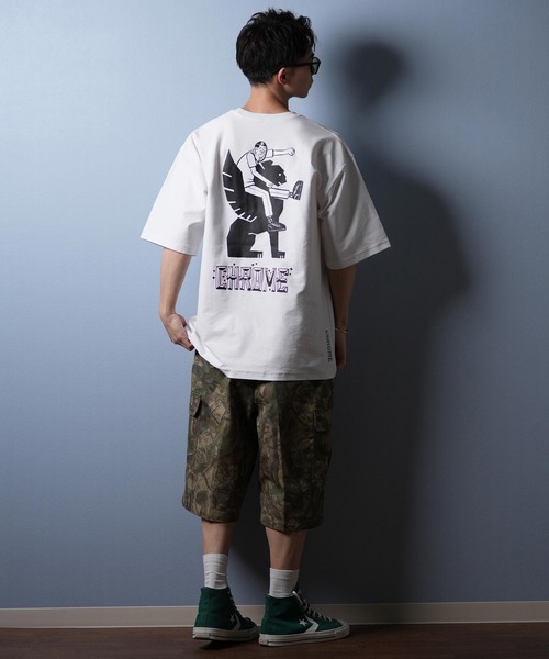 CHROME（クローム）の「【ムラサキスポーツ限定】CHROME/クローム オーバーサイズ/バックプリントTシャツ JP248（Tシャツ/カットソー・メンズ・ブラック/ホワイト・M/L/XL）」の8枚目の写真