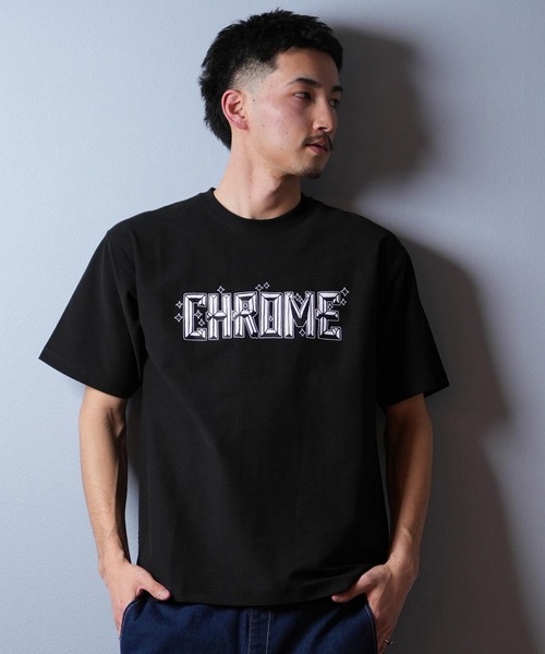 CHROME（クローム）の「【ムラサキスポーツ限定】CHROME/クローム オーバーサイズ/バックプリントTシャツ JP248（Tシャツ/カットソー・メンズ・ブラック/ホワイト・M/L/XL）」の9枚目の写真