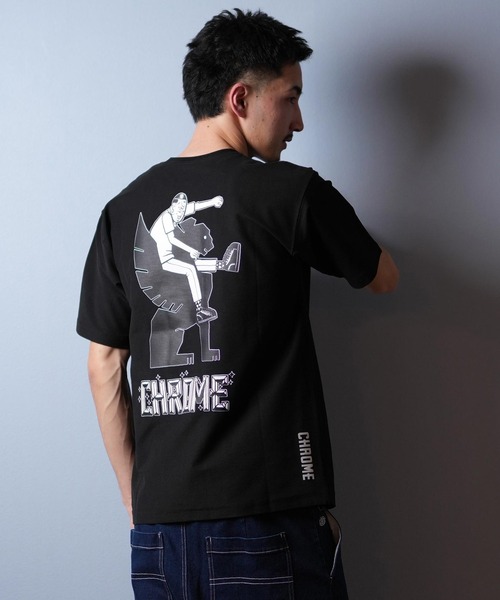 CHROME（クローム）の「【ムラサキスポーツ限定】CHROME/クローム オーバーサイズ/バックプリントTシャツ JP248（Tシャツ/カットソー・メンズ・ブラック/ホワイト・M/L/XL）」の10枚目の写真