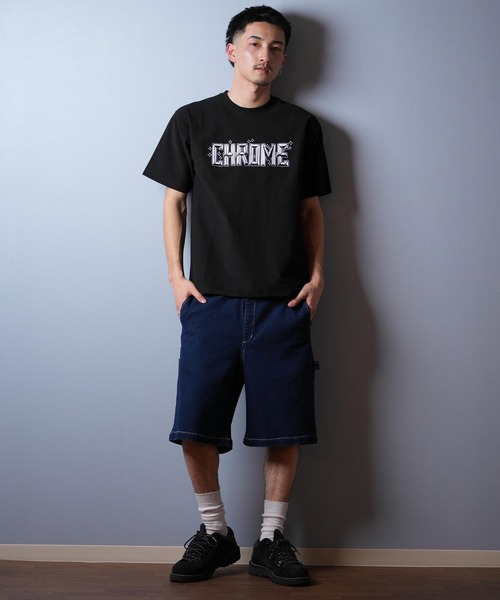 CHROME（クローム）の「【ムラサキスポーツ限定】CHROME/クローム オーバーサイズ/バックプリントTシャツ JP248（Tシャツ/カットソー・メンズ・ブラック/ホワイト・M/L/XL）」の11枚目の写真