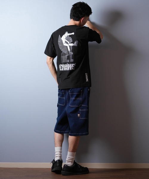 CHROME（クローム）の「【ムラサキスポーツ限定】CHROME/クローム オーバーサイズ/バックプリントTシャツ JP248（Tシャツ/カットソー・メンズ・ブラック/ホワイト・M/L/XL）」の12枚目の写真