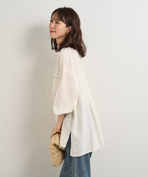 un dix cors(アンディコール)の「ヴィンテージバンドカラーシャツ(シャツ/ブラウス・レディース・カーキ/ピンク/オフホワイト・FREE)」の16枚目の写真