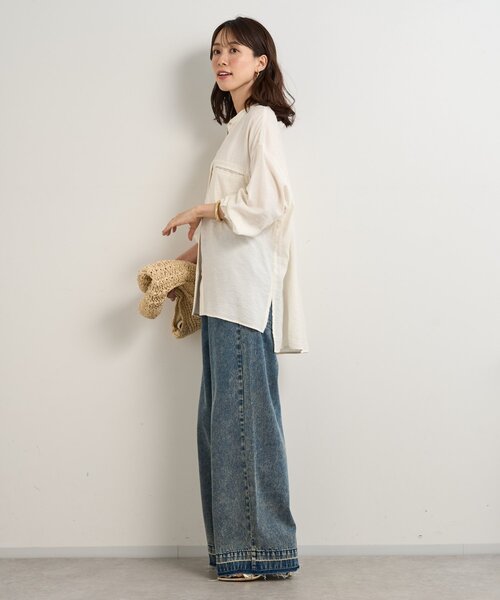 un dix cors(アンディコール)の「ヴィンテージバンドカラーシャツ(シャツ/ブラウス・レディース・カーキ/ピンク/オフホワイト・FREE)」の20枚目の写真