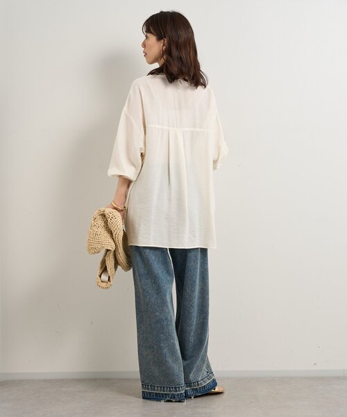 un dix cors(アンディコール)の「ヴィンテージバンドカラーシャツ(シャツ/ブラウス・レディース・カーキ/ピンク/オフホワイト・FREE)」の21枚目の写真