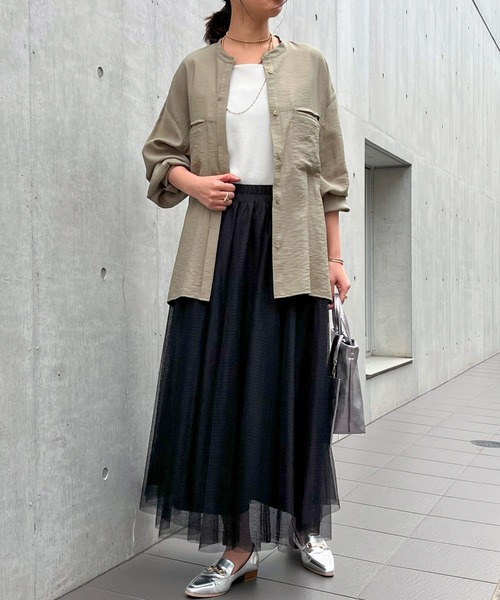 un dix cors(アンディコール)の「ヴィンテージバンドカラーシャツ(シャツ/ブラウス・レディース・カーキ/ピンク/オフホワイト・FREE)」の12枚目の写真