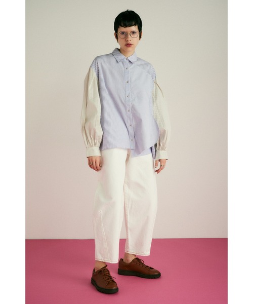 ブラウス シャツ Wave motif big shirt　　ウェーブモチーフビッグシャツ レディース Wave motif big shirt ウェーブモチーフビッグシャツ（シャツ