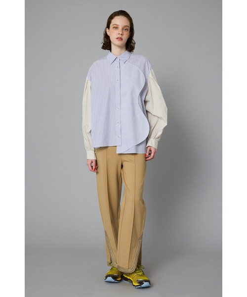 ブラウス シャツ Wave motif big shirt　　ウェーブモチーフビッグシャツ レディース Wave motif big shirt ウェーブモチーフビッグシャツ（シャツ