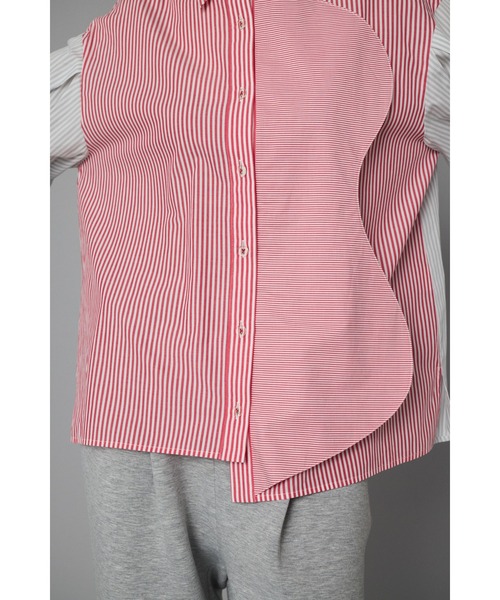 ブラウス シャツ Wave motif big shirt　　ウェーブモチーフビッグシャツ レディース Wave motif big shirt ウェーブモチーフビッグシャツ（シャツ