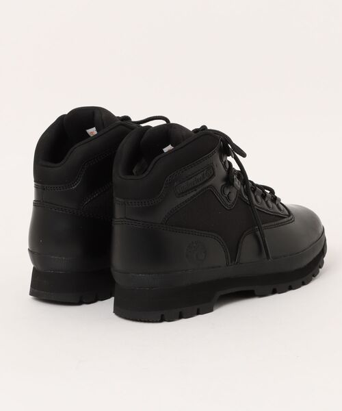 Timberland EURO HIKER WK BLK FL GRAIN 国内発送 Timberland Black Euro Hiker Hiking Boots – Puffer Reds