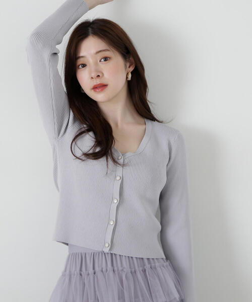 PROPORTION BODY DRESSING(プロポーションボディドレッシング)の「チュール付きアンサンブルニット / 1215170313(アンサンブル・レディース・ピンク/ホワイト/グレー・FREE)」の11枚目の写真