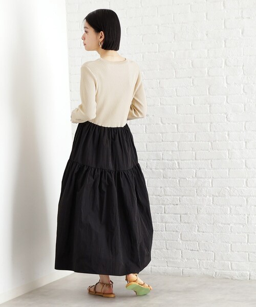 THE SHOP TK （ザ ショップ ティーケー ）の「ニットドッキングワンピース【洗える】（ワンピース・レディース・ホワイト系7/ブラック系4・12/13）」の5枚目の写真