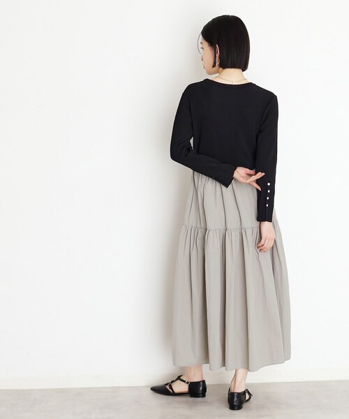 THE SHOP TK （ザ ショップ ティーケー ）の「ニットドッキングワンピース【洗える】（ワンピース・レディース・ホワイト系7/ブラック系4・12/13）」の9枚目の写真