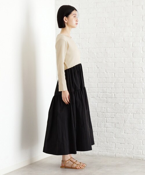 THE SHOP TK （ザ ショップ ティーケー ）の「ニットドッキングワンピース【洗える】（ワンピース・レディース・ホワイト系7/ブラック系4・12/13）」の12枚目の写真