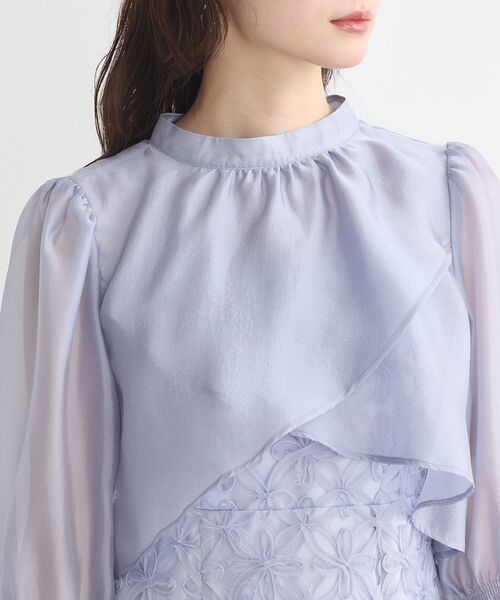 earth music&ecology（アースミュージックアンドエコロジー）の「SET2点シアーブラウス＋3Dレースワンピース（ドレス・レディース・ミント/ブラック/サックスブルー・M/S）」の22枚目の写真