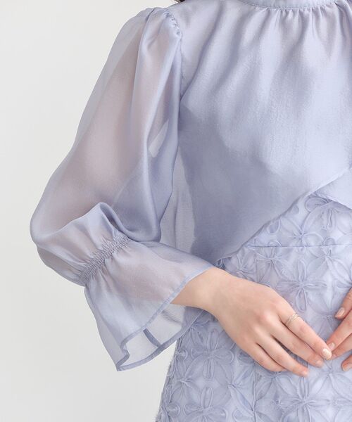 earth music&ecology（アースミュージックアンドエコロジー）の「SET2点シアーブラウス＋3Dレースワンピース（ドレス・レディース・ミント/ブラック/サックスブルー・M/S）」の20枚目の写真