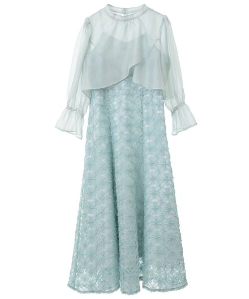 earth music&ecology（アースミュージックアンドエコロジー）の「SET2点シアーブラウス＋3Dレースワンピース（ドレス・レディース・ミント/ブラック/サックスブルー・M/S）」の17枚目の写真