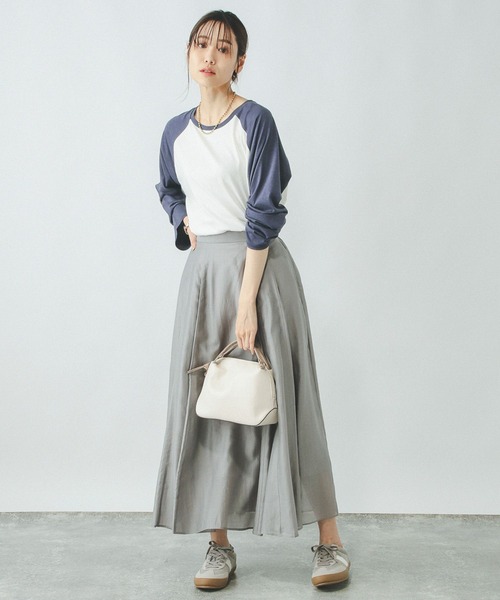 GLOBAL WORK(グローバルワーク)の「ヘビロッTEEセミシアーラグラン/287527(Tシャツ/カットソー・レディース・グレー/ネイビー・MEDIUM/LARGE)」の8枚目の写真