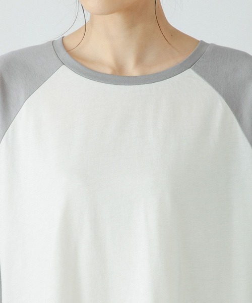 GLOBAL WORK(グローバルワーク)の「ヘビロッTEEセミシアーラグラン/287527(Tシャツ/カットソー・レディース・グレー/ネイビー・MEDIUM/LARGE)」の14枚目の写真