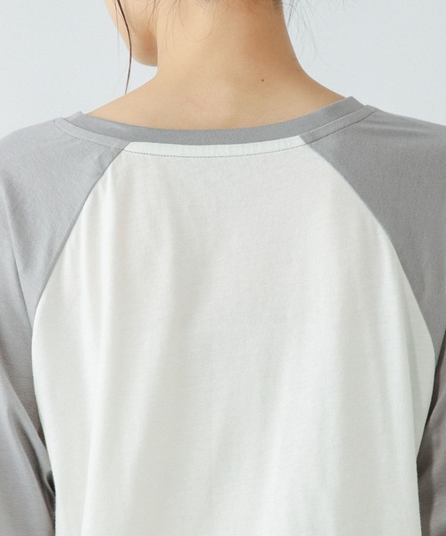 GLOBAL WORK(グローバルワーク)の「ヘビロッTEEセミシアーラグラン/287527(Tシャツ/カットソー・レディース・グレー/ネイビー・MEDIUM/LARGE)」の15枚目の写真