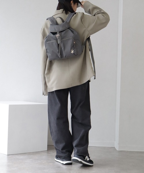 BEVERLY HILLS POLO CLUB(ビバリーヒルズポロクラブ)の「【Beverly Hills Polo Club/ビバリーヒルズポロクラブ】 ポニーロゴ刺繍 ナイロンミニリュック(バックパック/リュック・レディース・ブラック/グレー/ベージュ/ネイビー・FREE)」の21枚目の写真