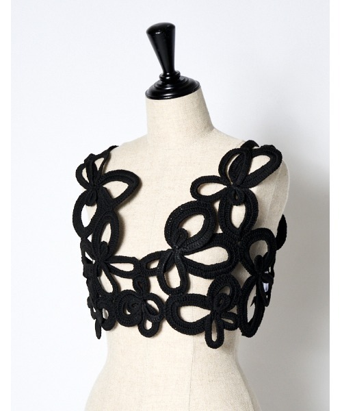 RUMCHE（ラムシェ）の「Flower Bond Yarn Harness / フラワーボンドヤーンハーネス（ベスト・レディース・ブラック・FREE）」の3枚目の写真