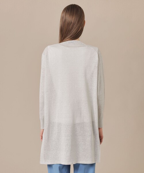 MACKINTOSH LONDON（マッキントッシュ ロンドン）の「シャイニーリネンニットカーディガン（カーディガン/ボレロ・レディース・ブラック/グレー系その他・38）」の7枚目の写真